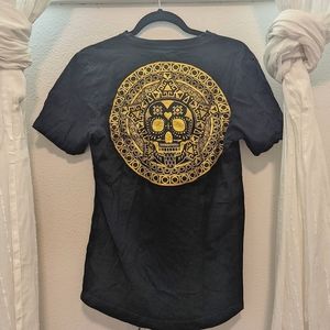 Adidas Mayan gold skull t-shirt